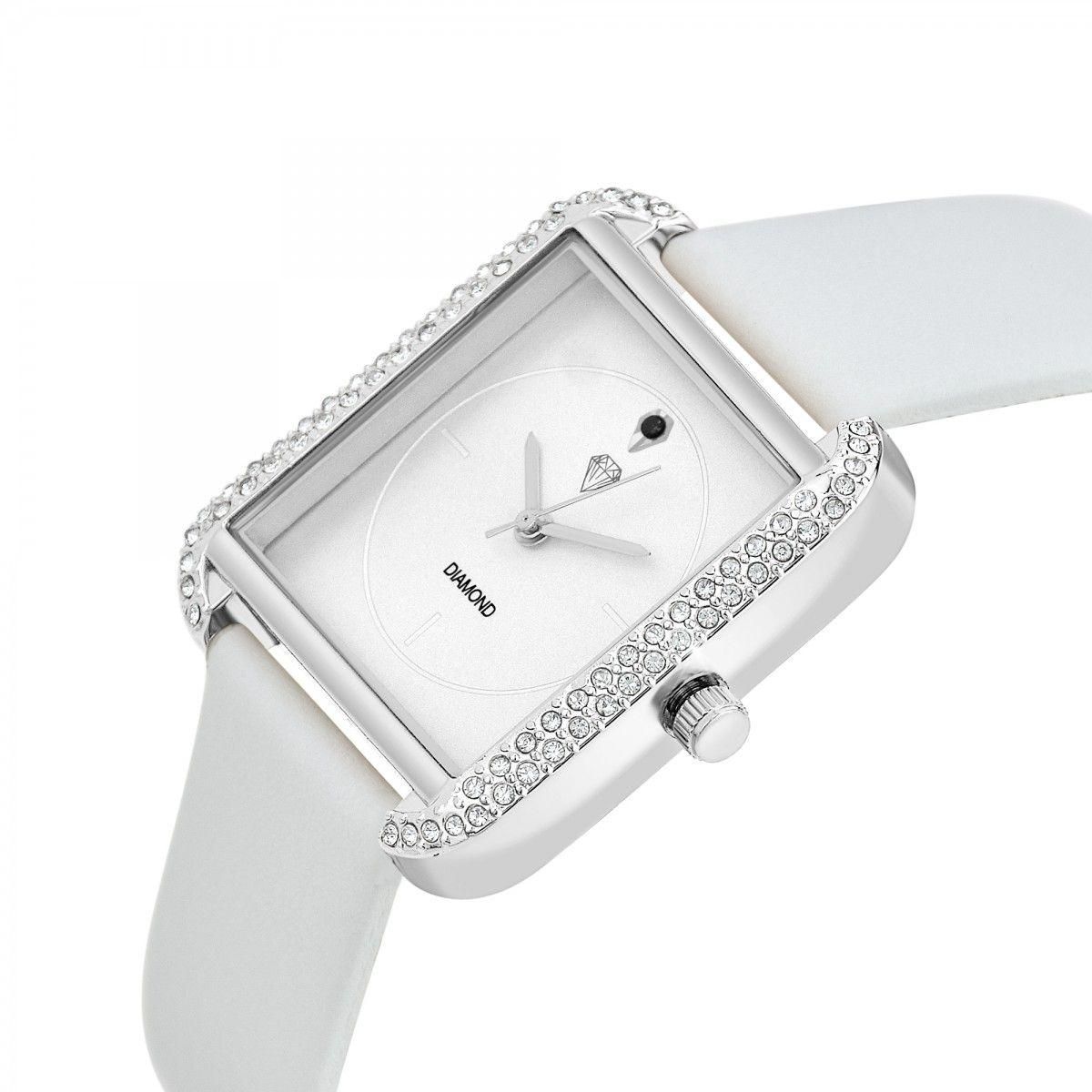 SC CRYSTAL Montre Marwa SC Crystal ornée d'un véritable diamant noir et de 72 Cristaux scintillants