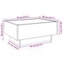 Voir la diapositive 6 : VIDAXL Table basse avec LED blanc 70x50x30 cm bois d'ingenierie