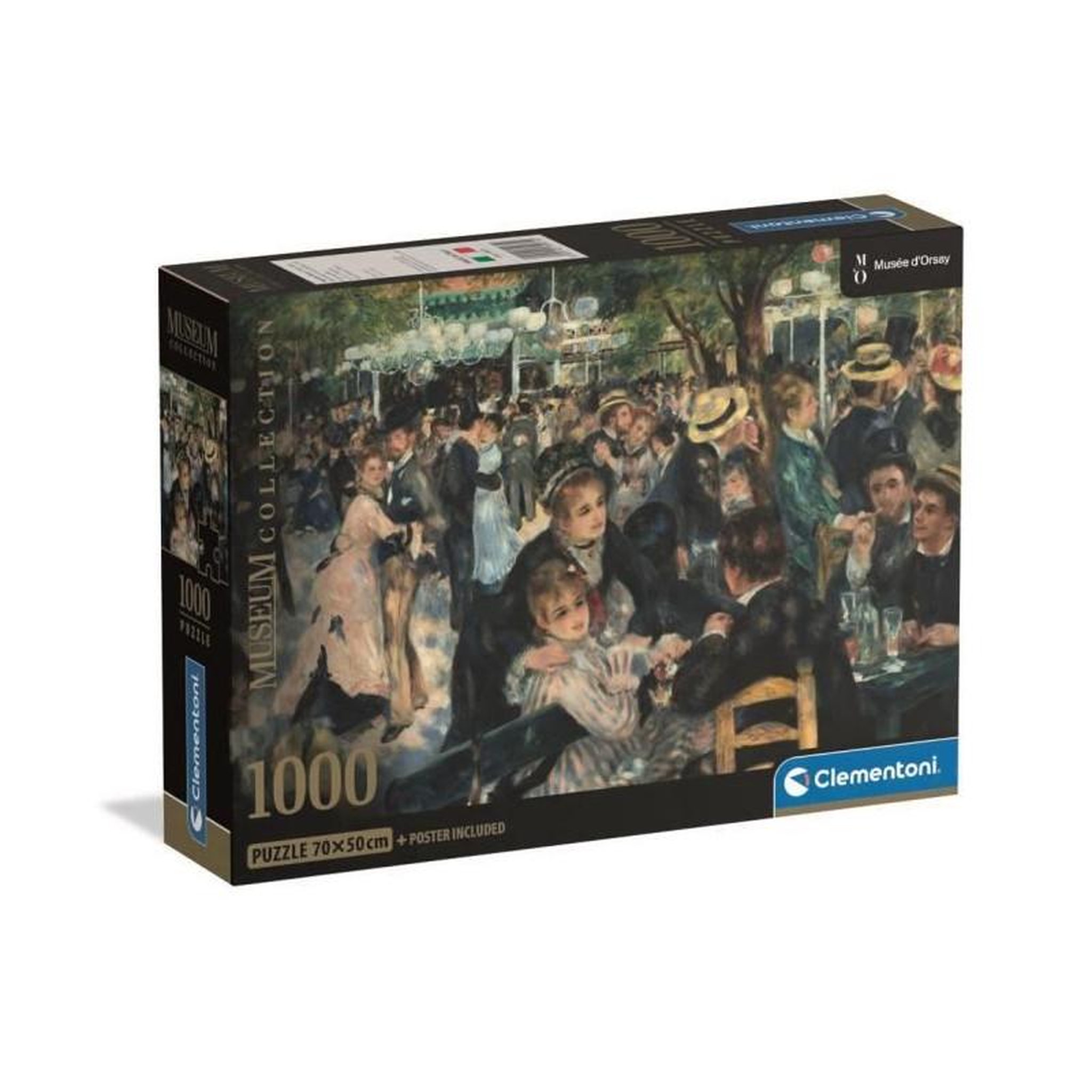 CLEMENTONI Puzzle 1000 pièces Compact – Renoir : Bal du Moulin – Clementoni – Art – Adulte 14+ ans