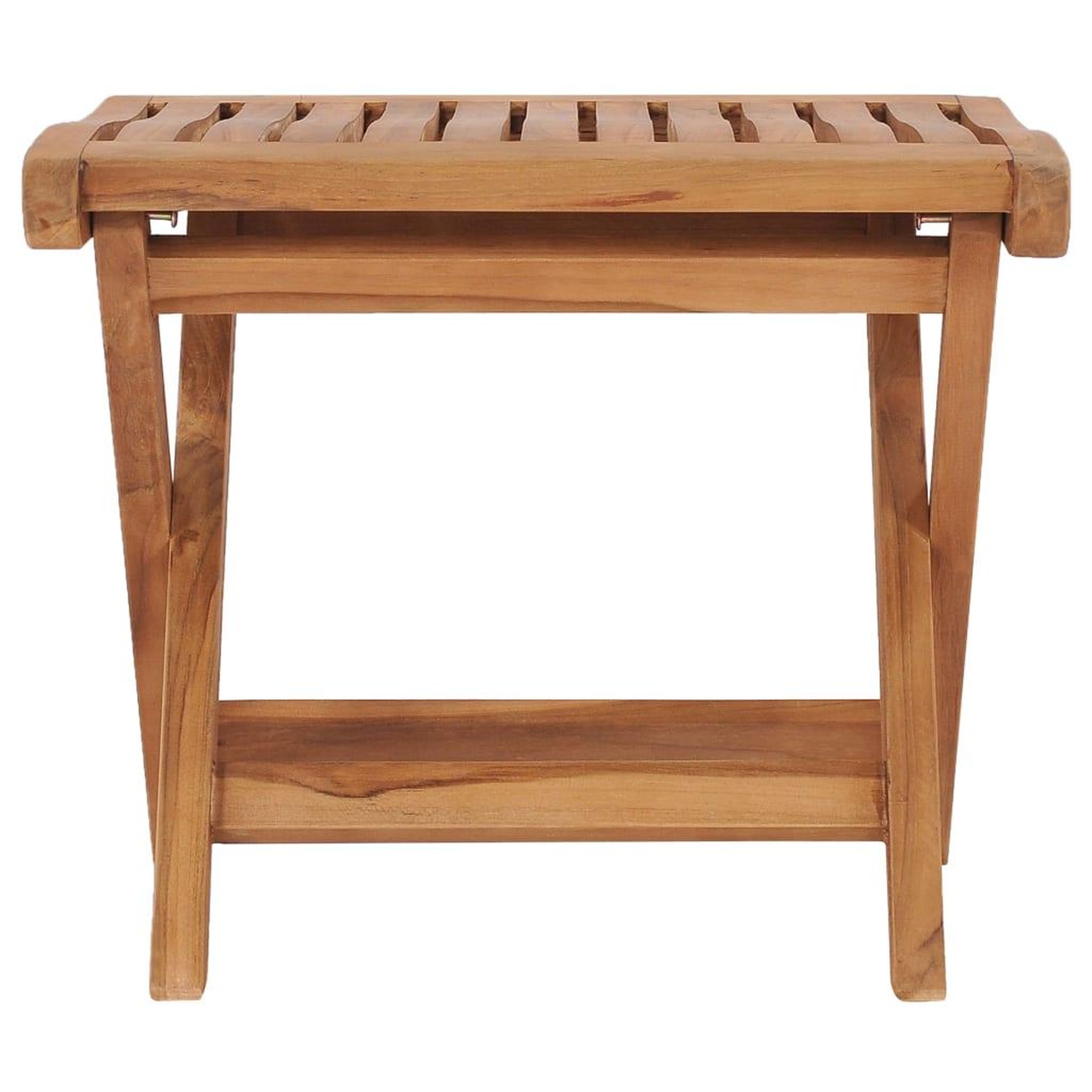 Voir la diapositive 2 : VIDAXL Repose-pied pliable 46,5x49x41,5 cm bois de teck solide