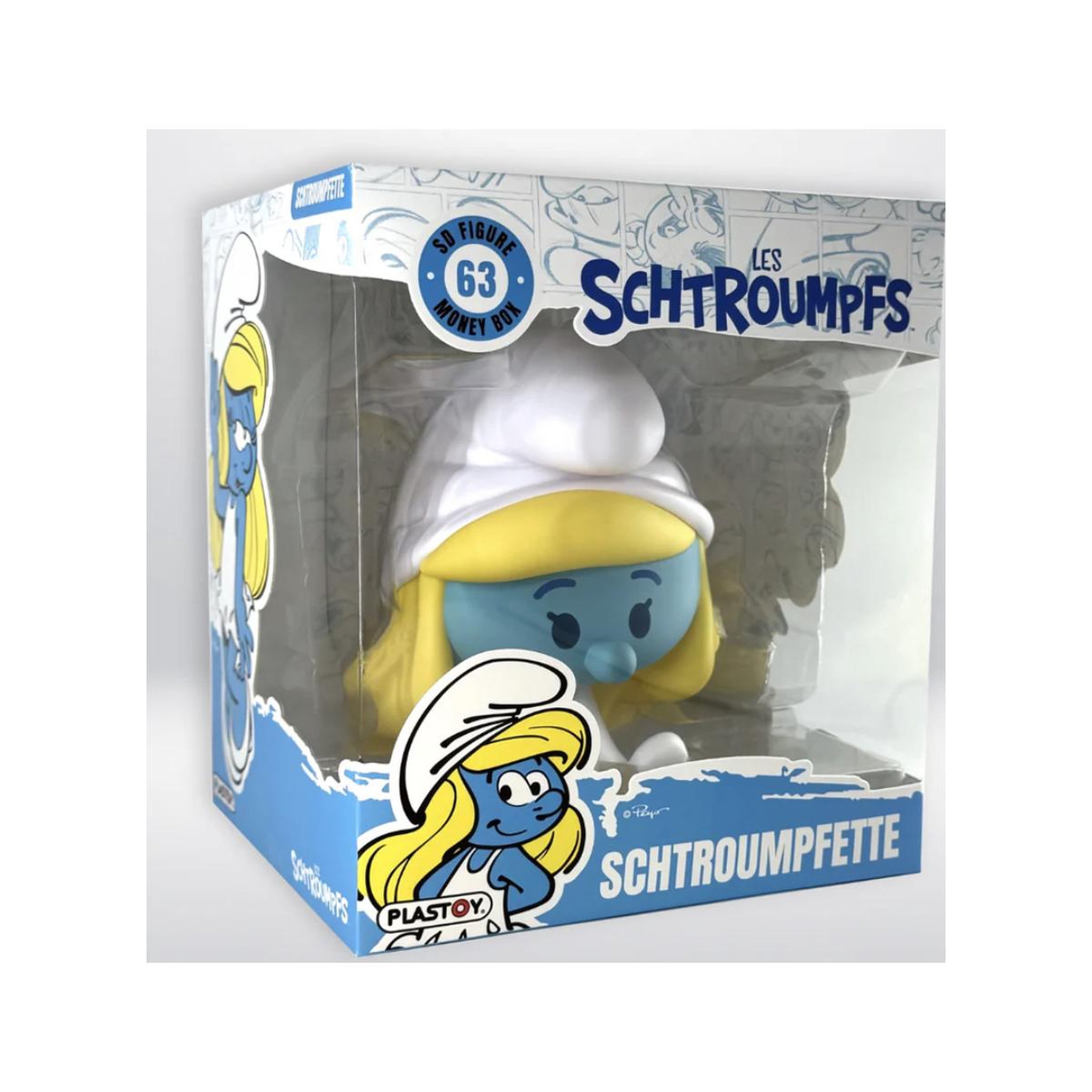 Voir la diapositive 2 : Plastoy Figurine tirelire - Schtroumpfette
