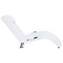 Voir la diapositive 4 : VIDAXL Chaise longue de massage avec oreiller Blanc Similicuir