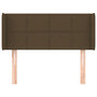 Voir la diapositive 3 : VIDAXL Tete de lit avec oreilles Marron Fonce 83x16x78/88 cm Tissu