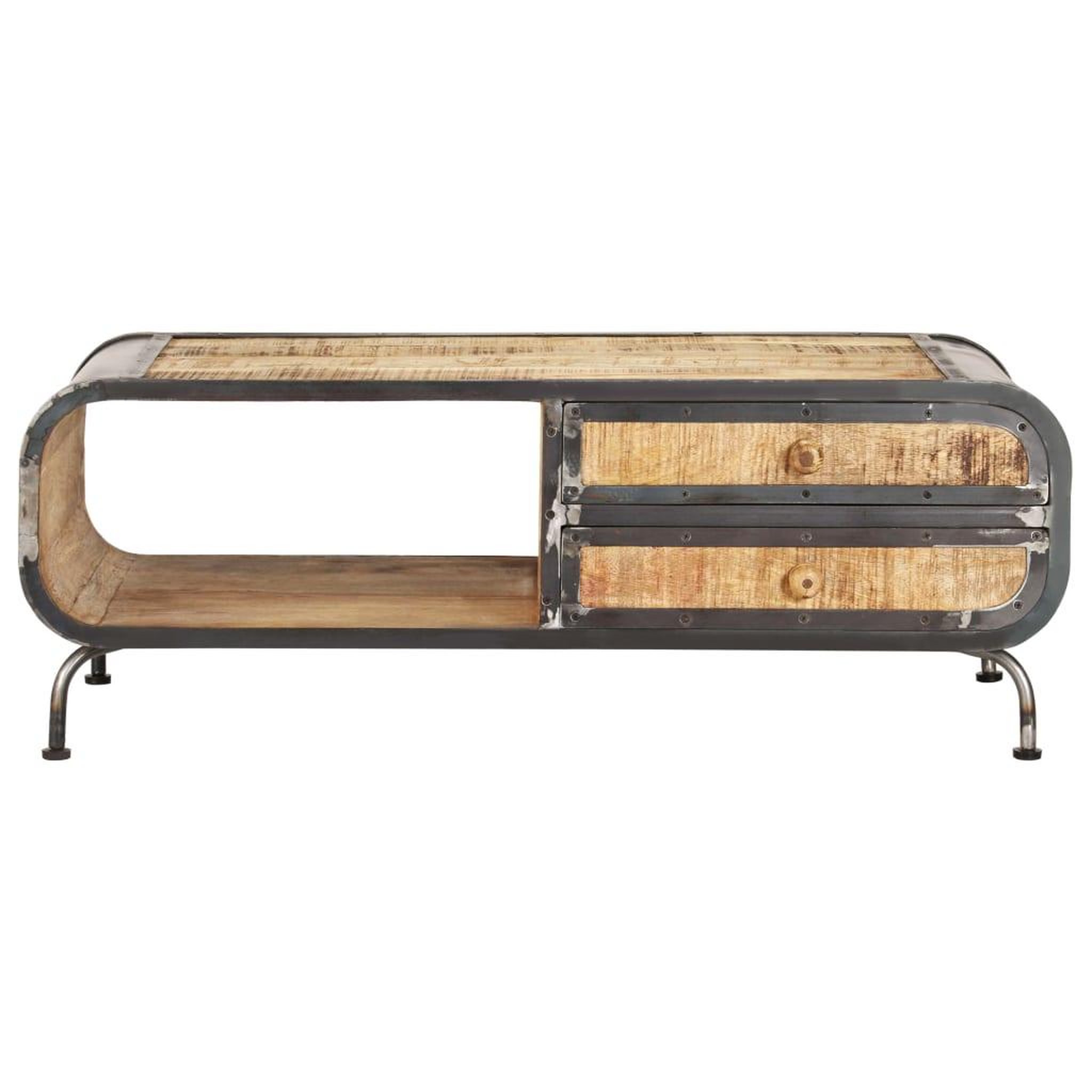Voir la diapositive 2 : VIDAXL Table basse 100x50x35 cm Bois de manguier massif