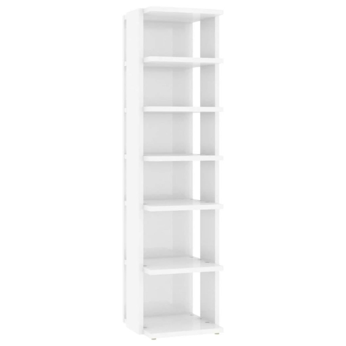 VIDAXL Armoire a chaussures Blanc brillant 27,5x27x102 cm