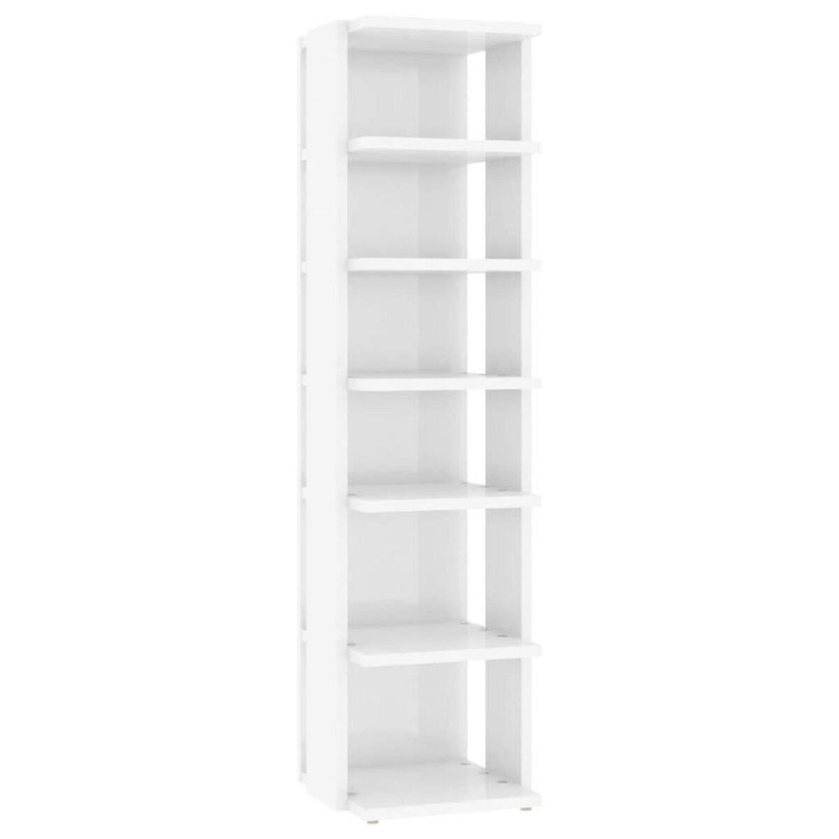 VIDAXL Armoire a chaussures Blanc brillant 27,5x27x102 cm