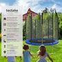 Voir la diapositive 2 : tectake Trampoline modèle B Ø 244 cm, certifié GS pour un maximum de sécurité noir/bleu