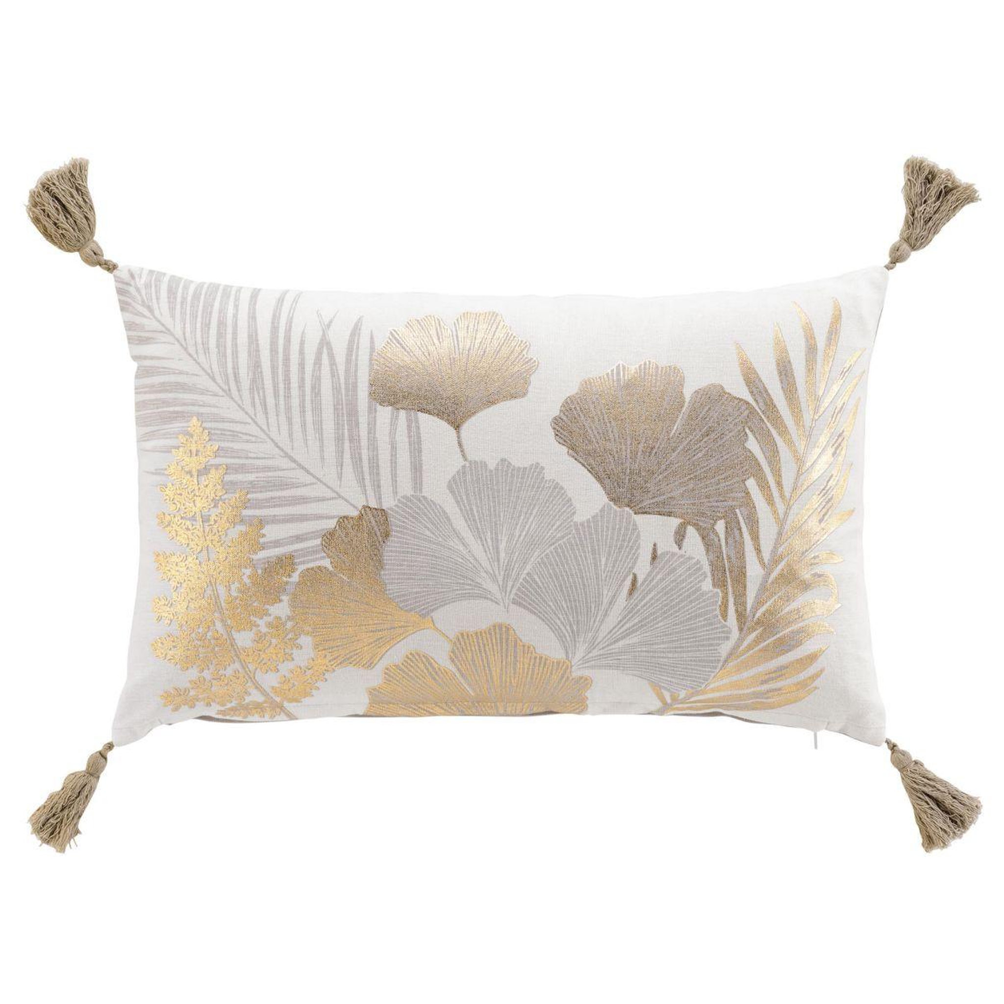 Douceur d'Intérieur Coussin déco imprimé  melisse  30x50cm multicolore