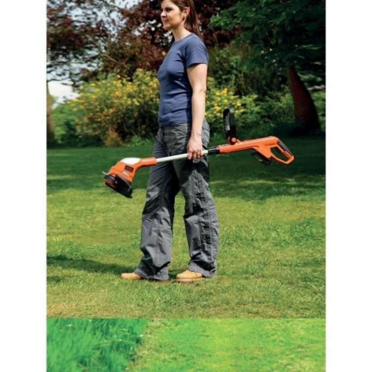 Black et Decker Coupe-Bordure BLACK+DECKER 23 cm 18 V 2 Ah - GLC1823L20-QW - Tete Pivotante 180°