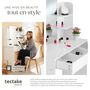 Voir la diapositive 5 : tectake Coiffeuse au look moderne blanc