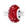 SC CRYSTAL Charm perle pavé de cristaux rouges et acier par SC Crystal