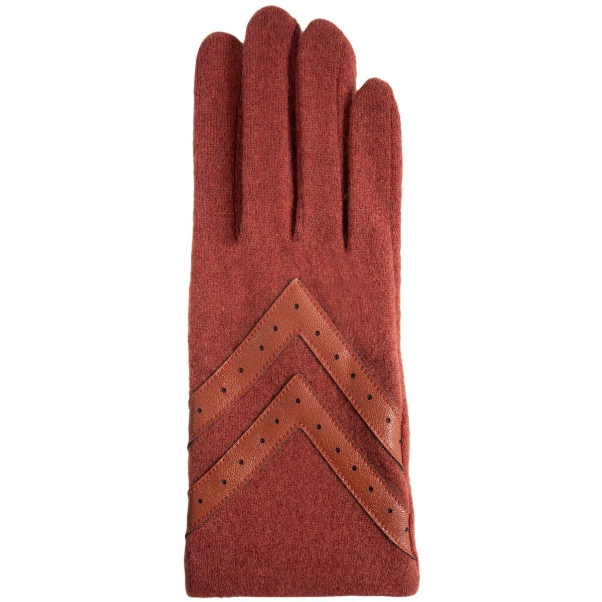 ISOTONER Gants Universel écran tactile Laine rouge