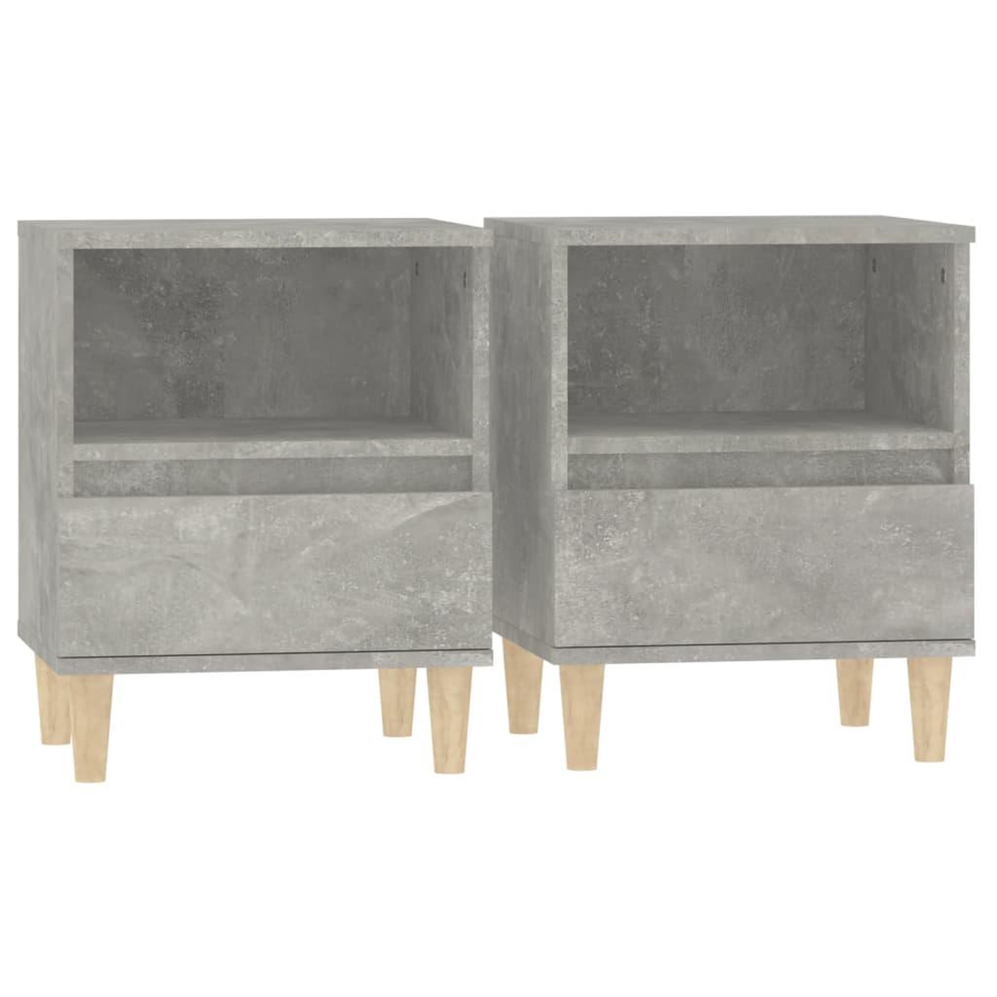 Voir la diapositive 2 : VIDAXL Tables de chevet 2 pcs Gris beton 40x35x50 cm