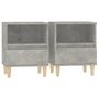 Voir la diapositive 2 : VIDAXL Tables de chevet 2 pcs Gris beton 40x35x50 cm