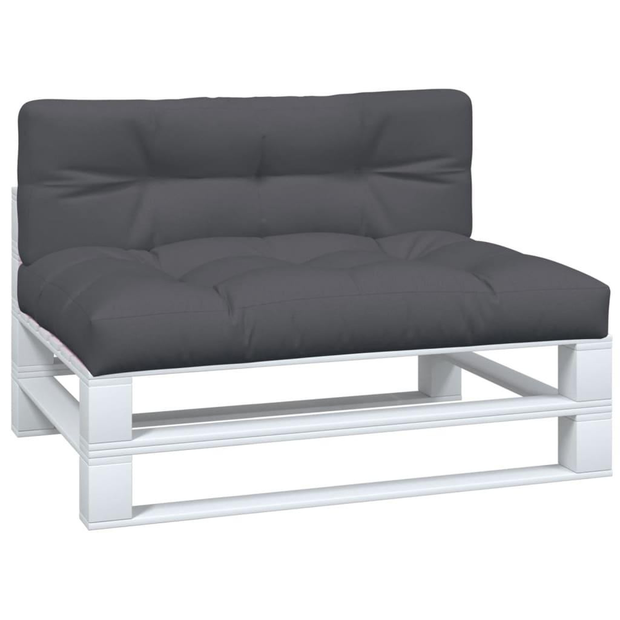Voir la diapositive 3 : VIDAXL Coussins de palette lot de 2 anthracite tissu