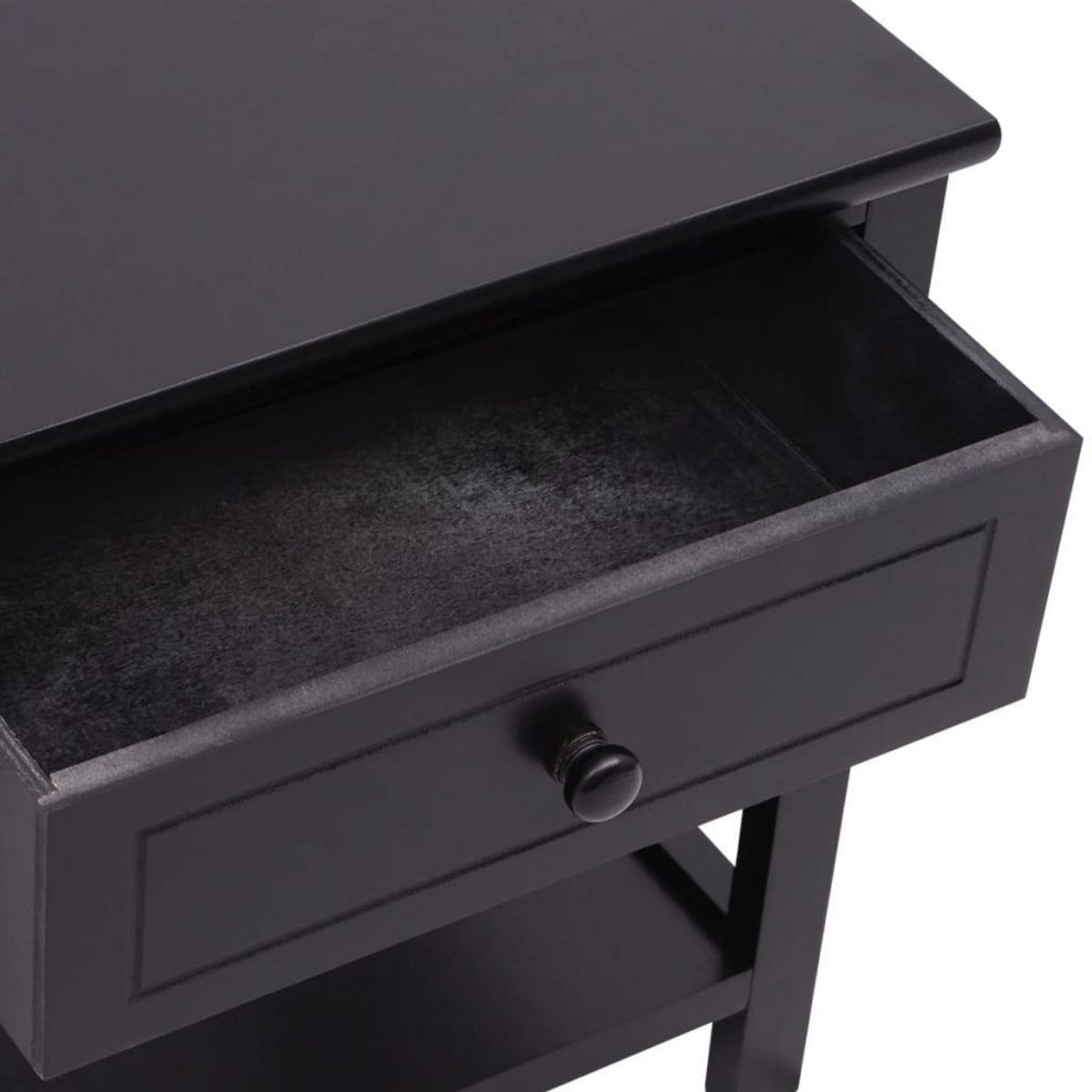 VIDAXL Table de chevet Bois Noir