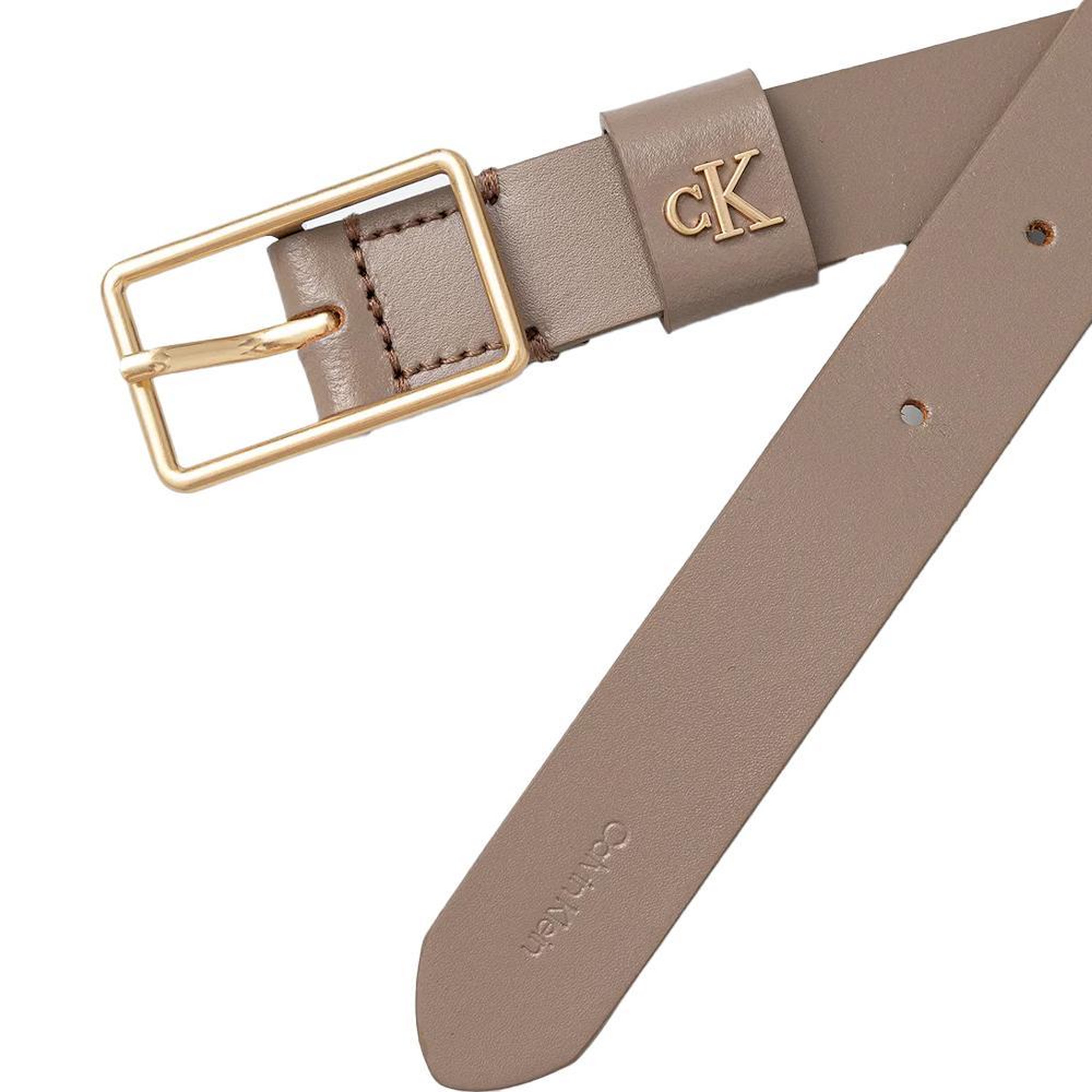 Voir la diapositive 2 : Vero Moda Ceinture Taupe Femme Calvin Klein Square Buckle