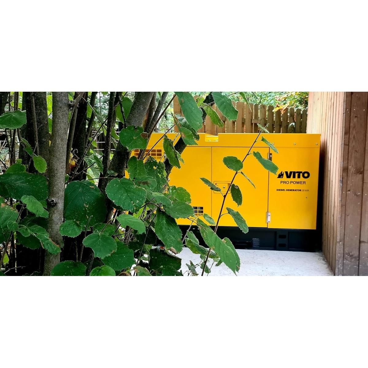 VITO Groupe électrogène 40kVA Diesel Triphasé et Monophasé AVR ATS Démarrage Automatique Autonomie 10h Silencieux VITO