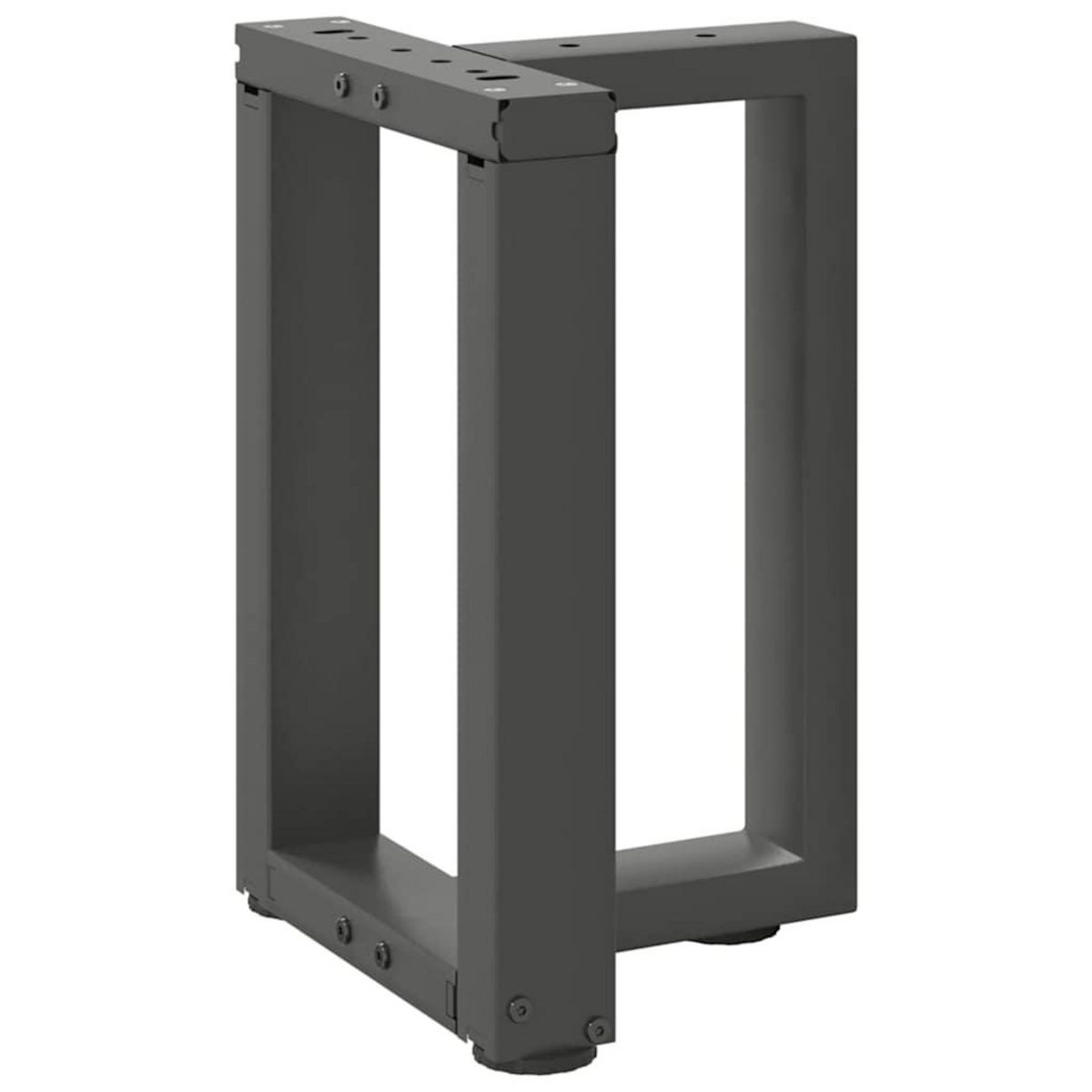 VIDAXL Pieds de table basse forme de T 2pcs anthracite 38x25x(42-43)cm