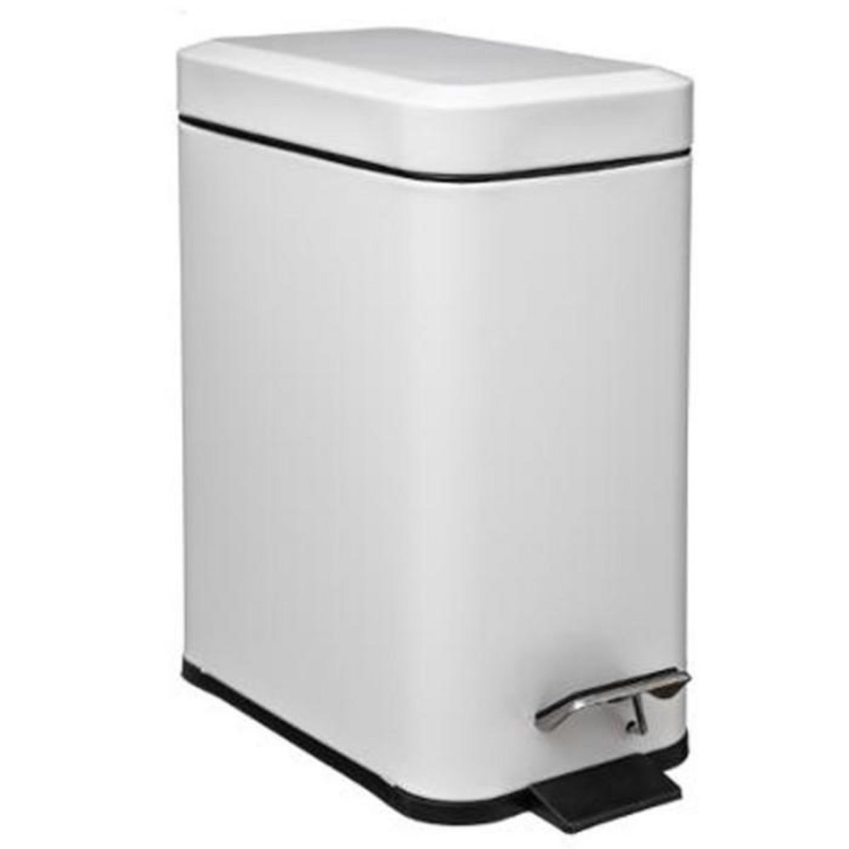 FIVE Poubelle de Salle de Bain  Rectangle  5L Blanc