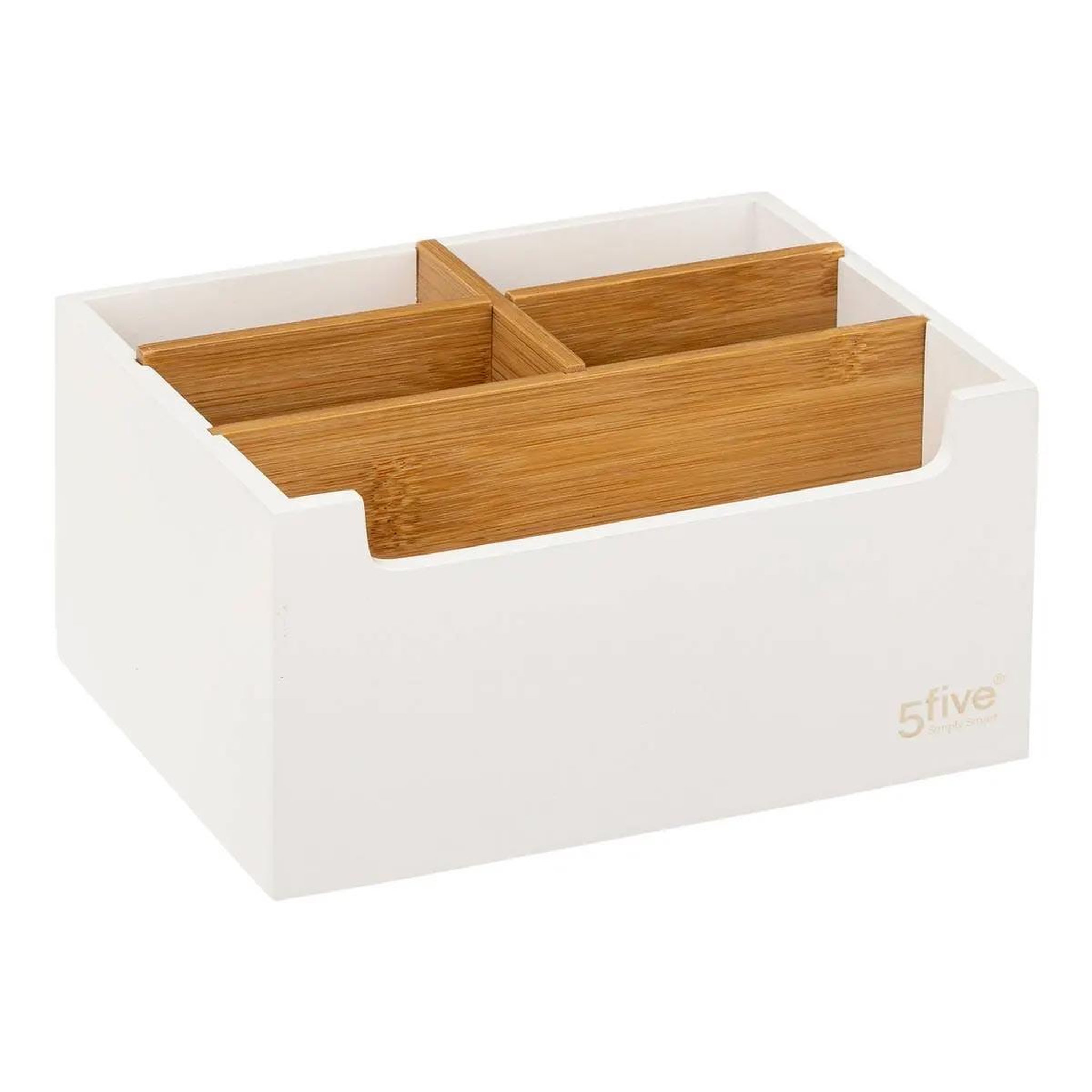 FIVE Organiseur 5 compartiments  natureo  18cm blanc