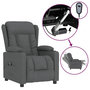 Voir la diapositive 2 : VIDAXL Fauteuil inclinable electrique Gris fonce Tissu