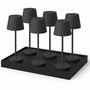 Voir la diapositive 1 : Lumisky 6 lampes avec plateau de chargement ABBY Noir Aluminium H29 cm
