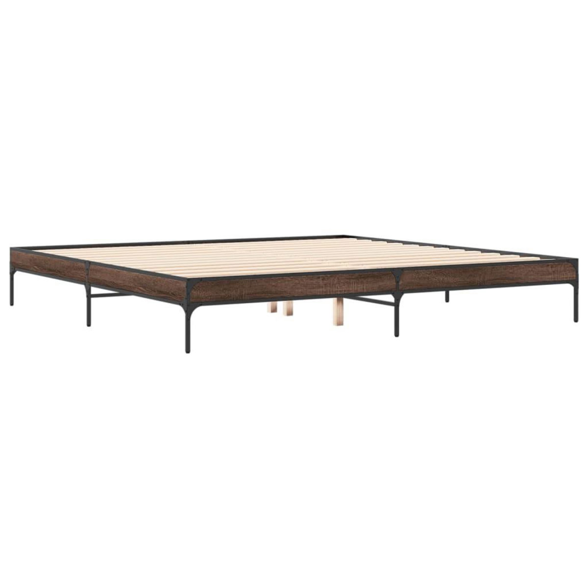 VIDAXL Cadre de lit sans matelas chene marron 200x200 cm