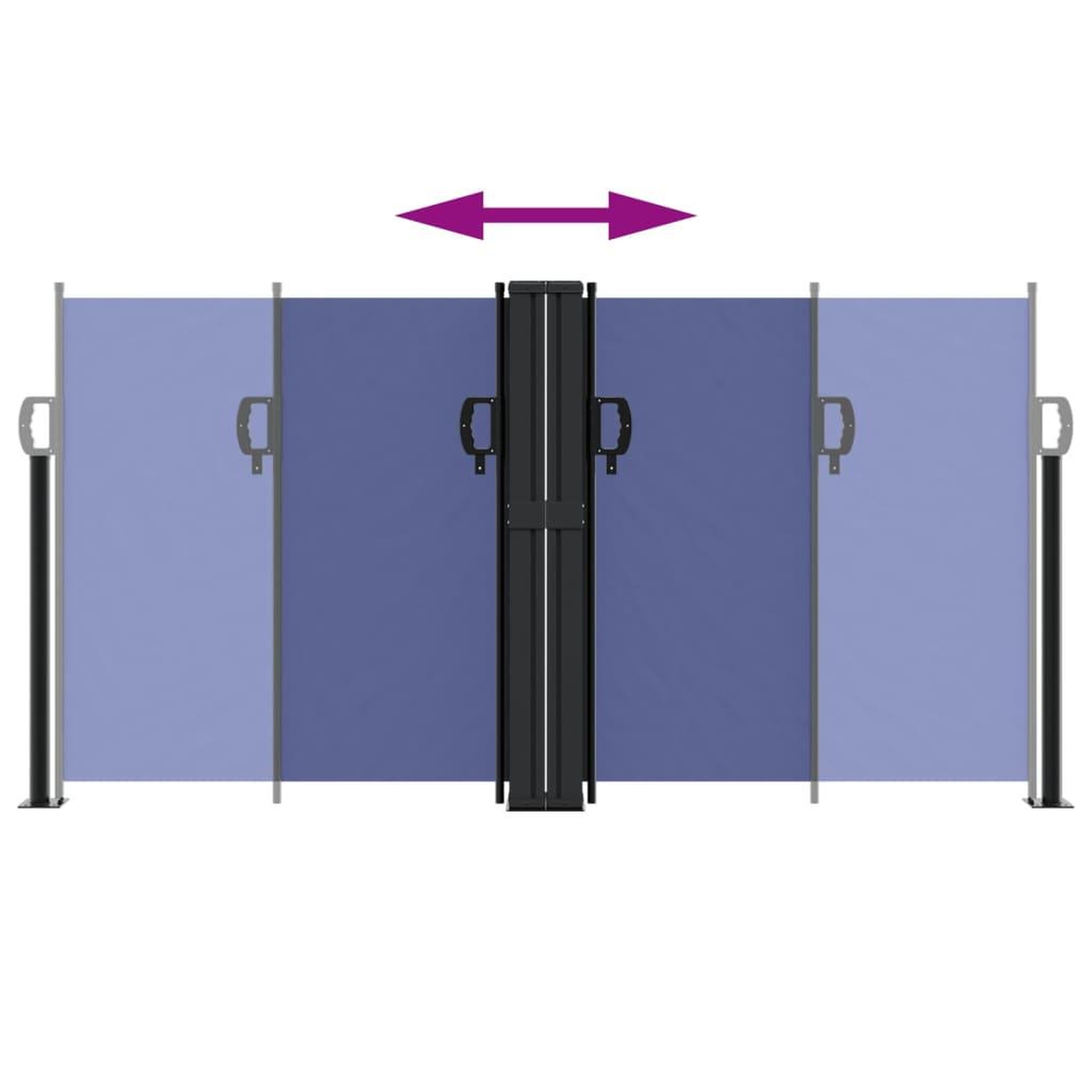 Voir la diapositive 5 : VIDAXL Auvent lateral retractable bleu 120x600 cm