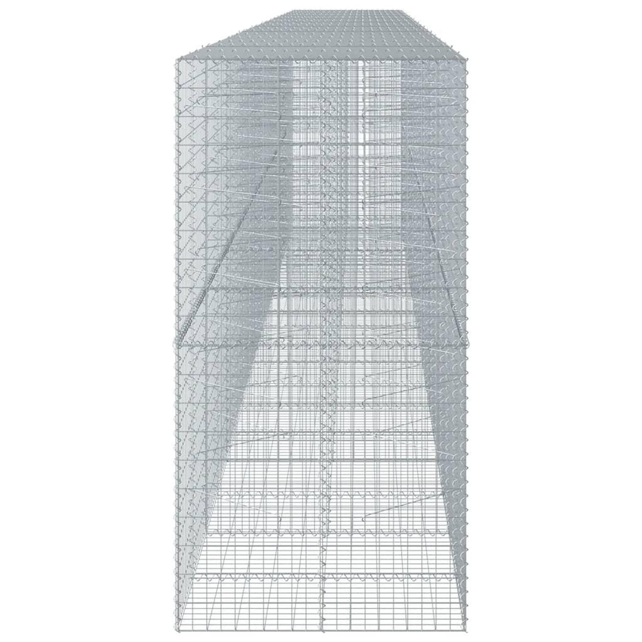 Voir la diapositive 4 : VIDAXL Panier gabion avec couvercle 950x100x200 cm fer galvanise