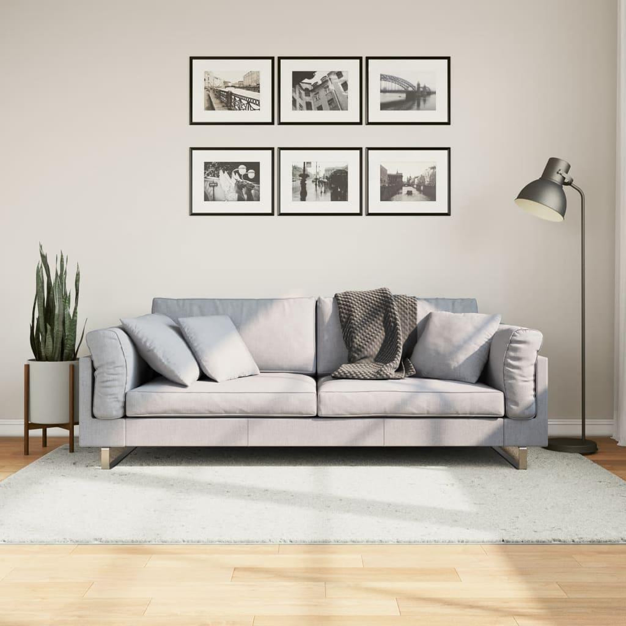VIDAXL Tapis OVIEDO a poils courts creme 140x200 cm