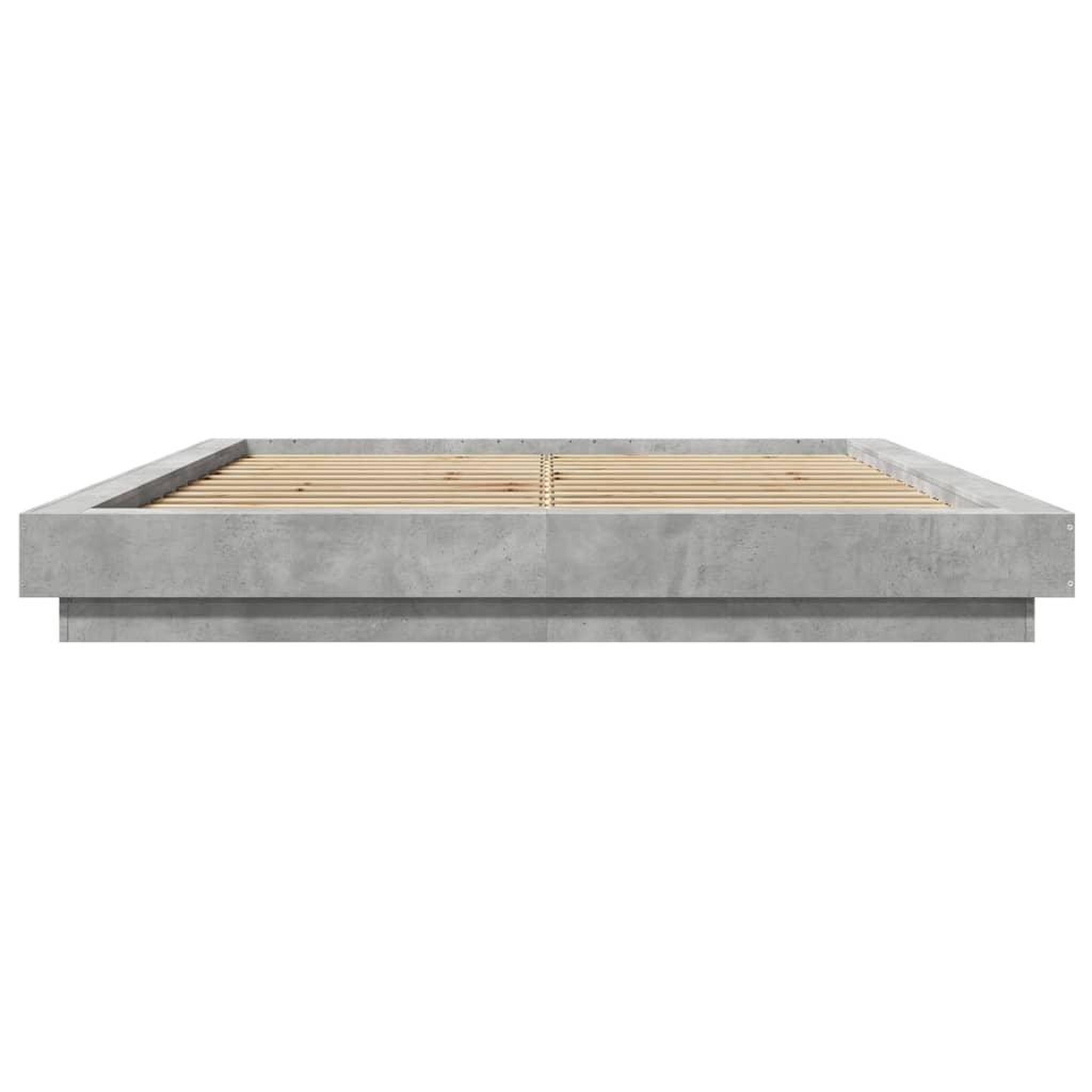 Voir la diapositive 4 : VIDAXL Cadre de lit sans matelas gris beton 150x200 cm