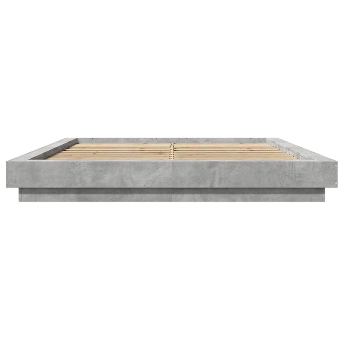 VIDAXL Cadre de lit sans matelas gris beton 150x200 cm
