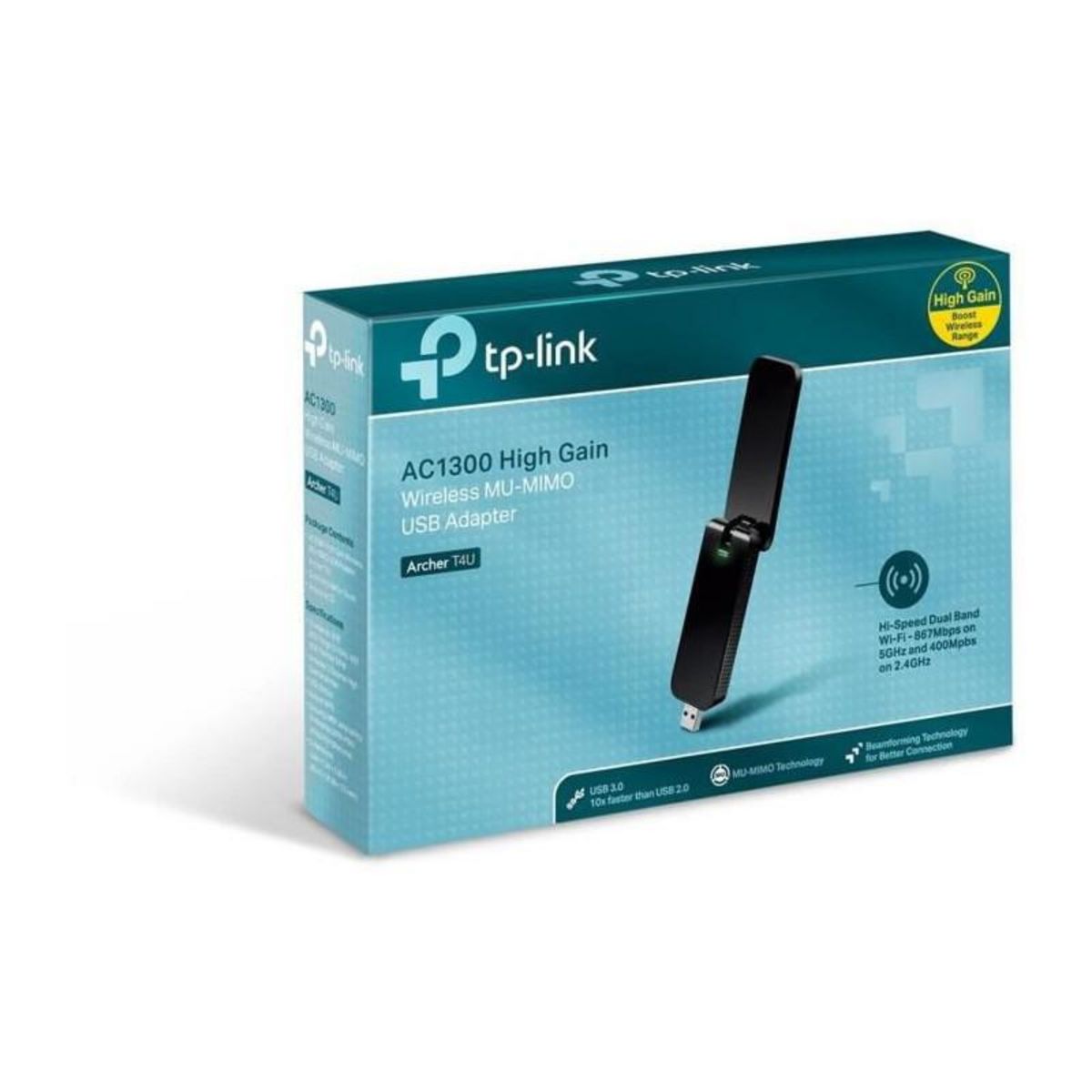 TPLINK TP-LINK Adaptateur USB Wi-Fi double bande AC 1200Mbps Archer T4U