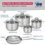 Voir la diapositive 2 : ELO Ensemble de 2 Poêles de cuisson 24 et 28 cm et 4 faitouts 14, 16, 20 et 24 cm Elo Profi Brillant
