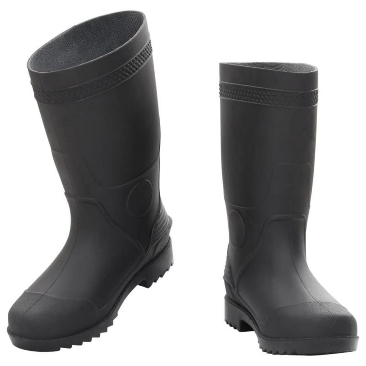 VIDAXL Bottes de pluie noir taille 39 PVC