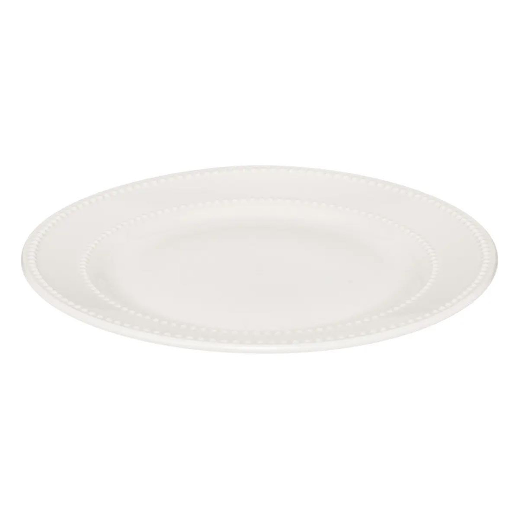 Voir la diapositive 2 : SECRET DE GOURMET Lot de 6 assiettes plates  perle  27cm blanc