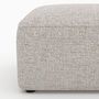 Voir la diapositive 2 : Rendez vous déco Pouf rectangulaire pour canapé modulable en tissu beige-Hestia
