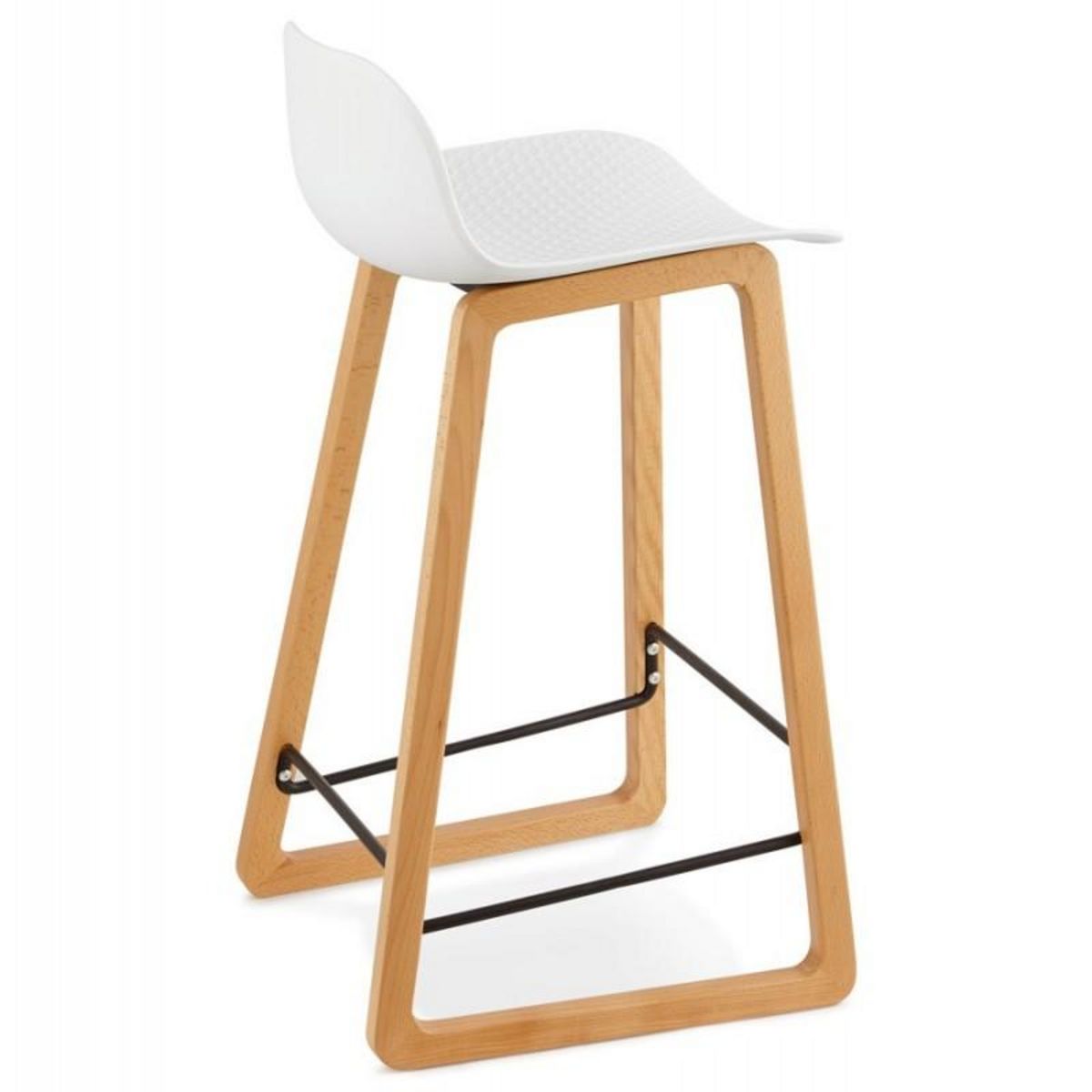Paris Prix Tabouret de Bar  Sliven  86cm Blanc & Naturel
