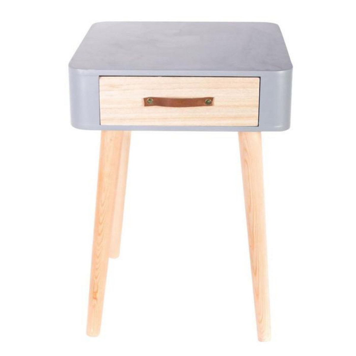 Paris Prix Table de Chevet 1 Tiroir Design  Missouri  48cm Gris