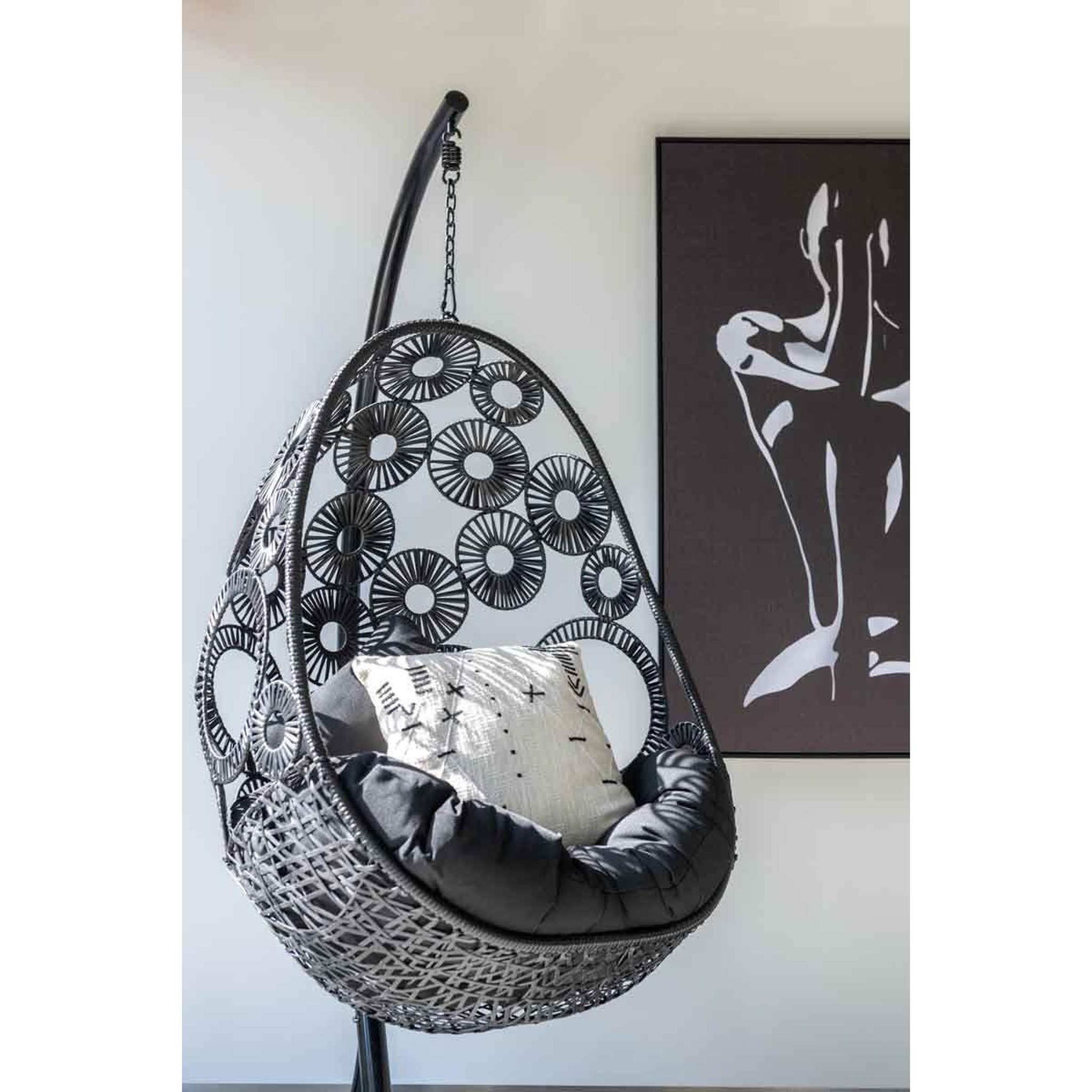 Voir la diapositive 4 : J-LINE Tableau déco  femme  82x122cm blanc & noir