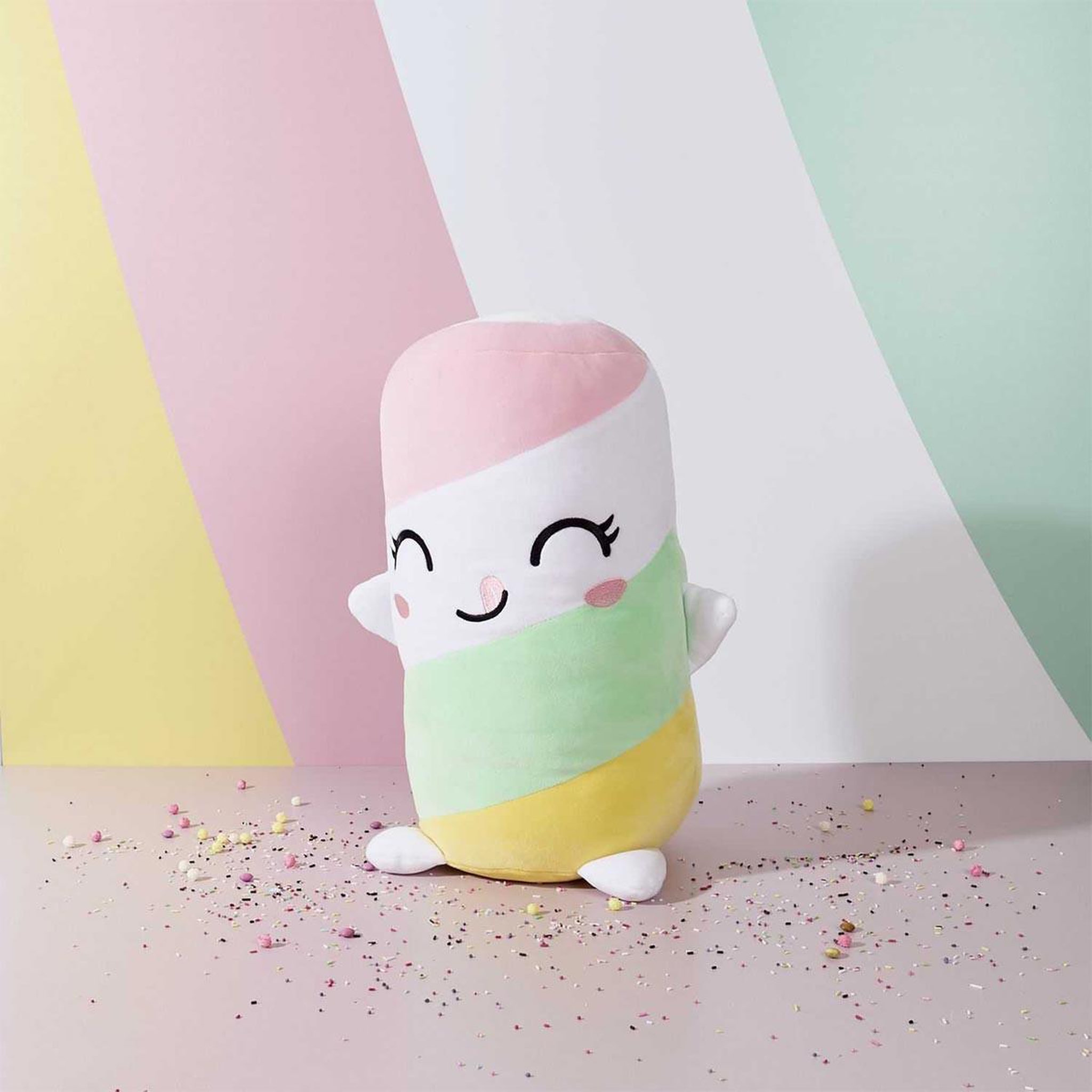 Voir la diapositive 3 : The concept Factory Peluche enfant chamallow  kawaii  40cm multicolore