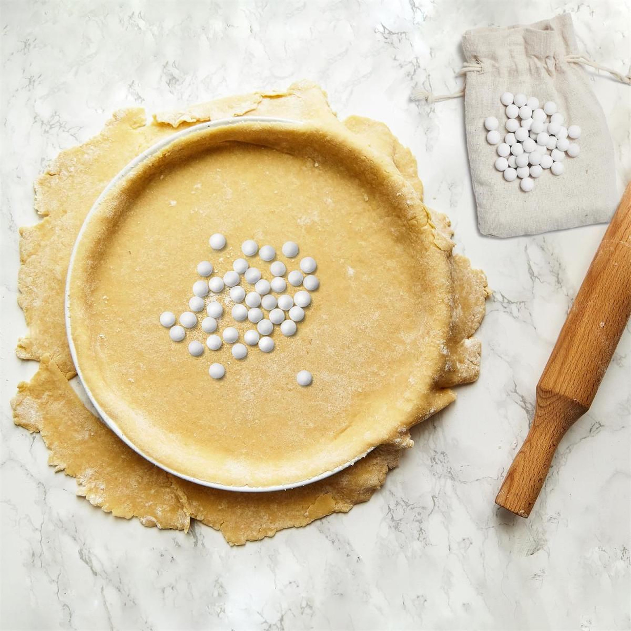 Voir la diapositive 6 : Lily Cook Billes de cuisson en argile  fond  18cm blanc