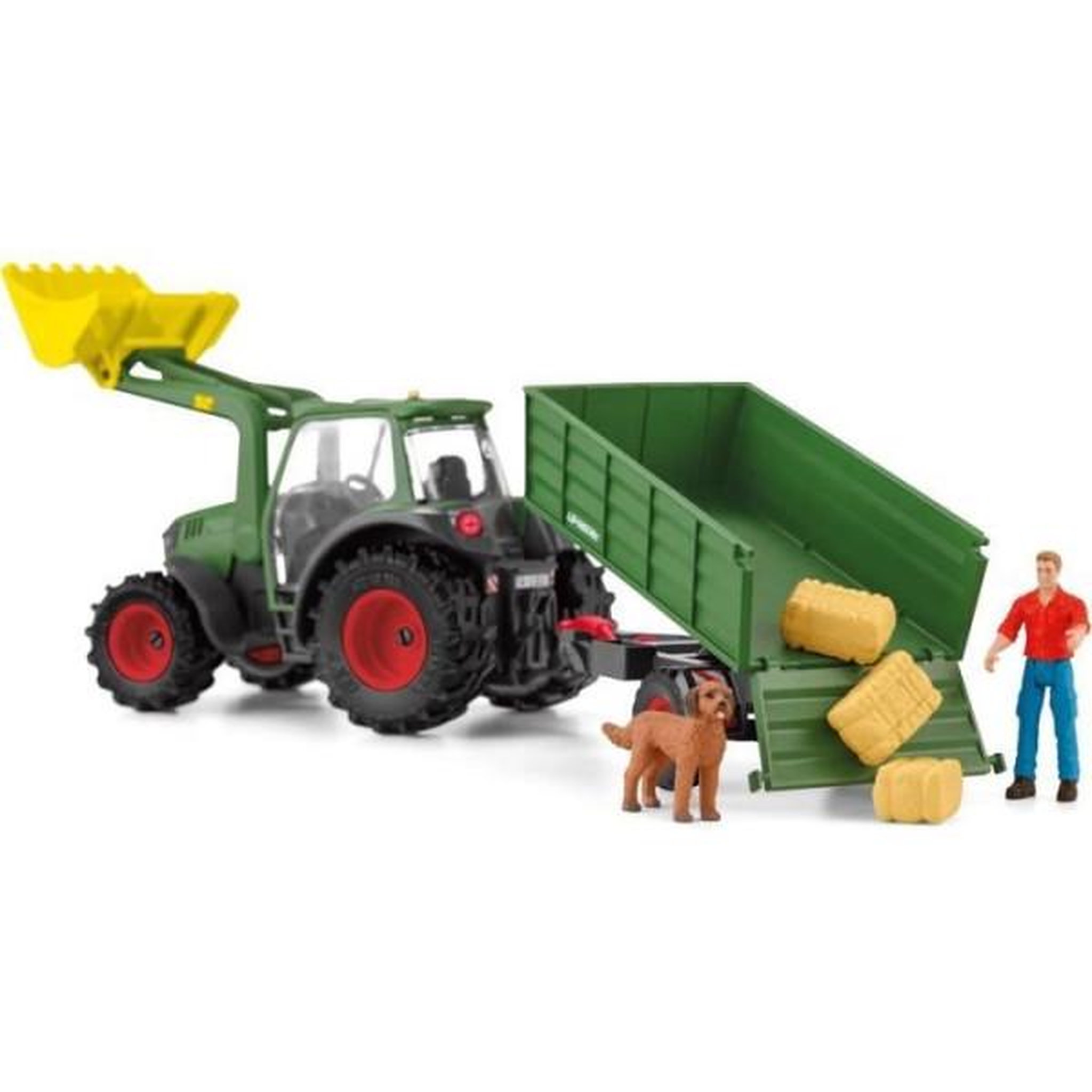 Voir la diapositive 4 : Schleich SCHLEICH - Tracteur avec remorque - 42608 - Gamme Farm World
