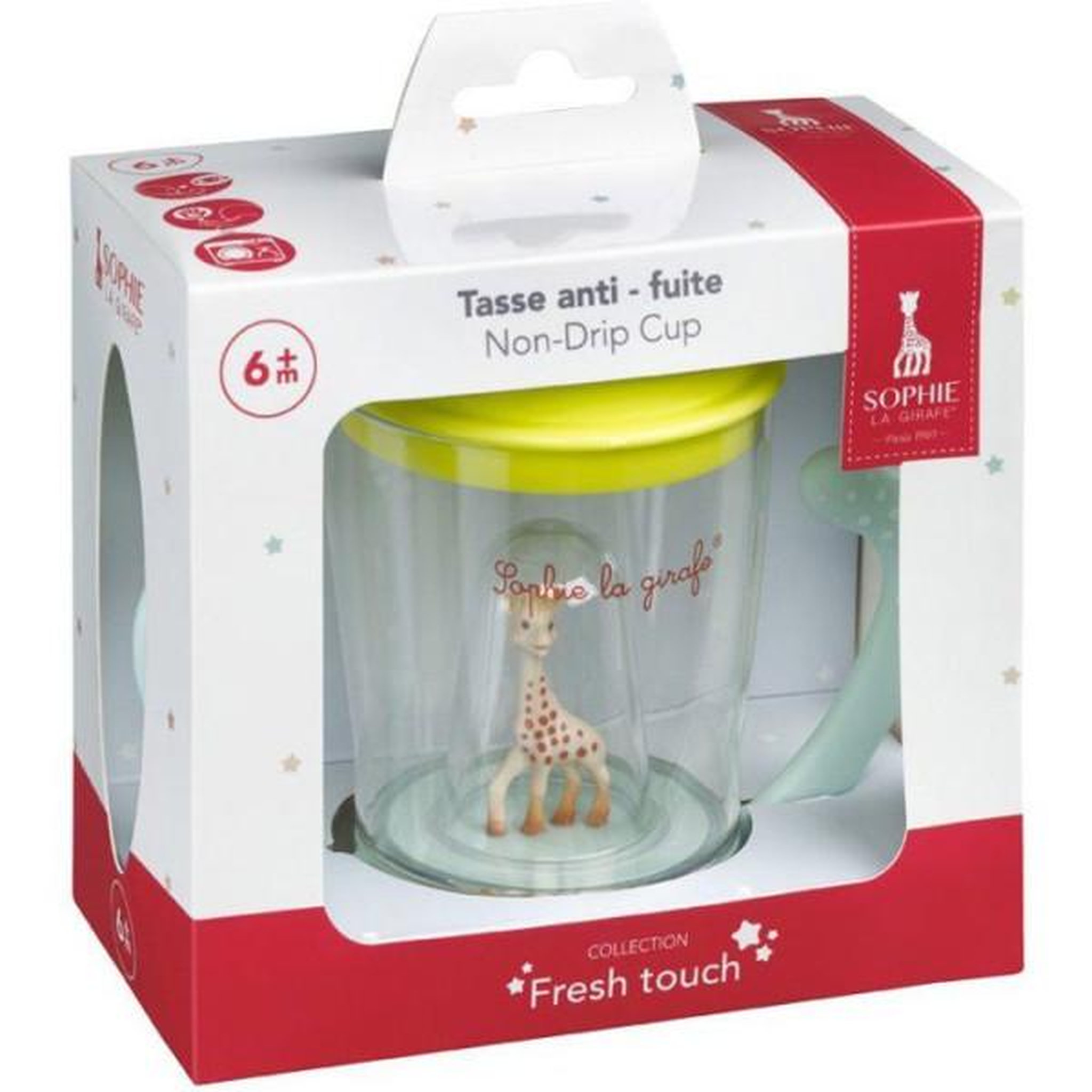 SOPHIE LA GIRAFE Tasse anti-fuite - sophie la girafe - bec ergonomique - 2 poignées - valve anti-goutte