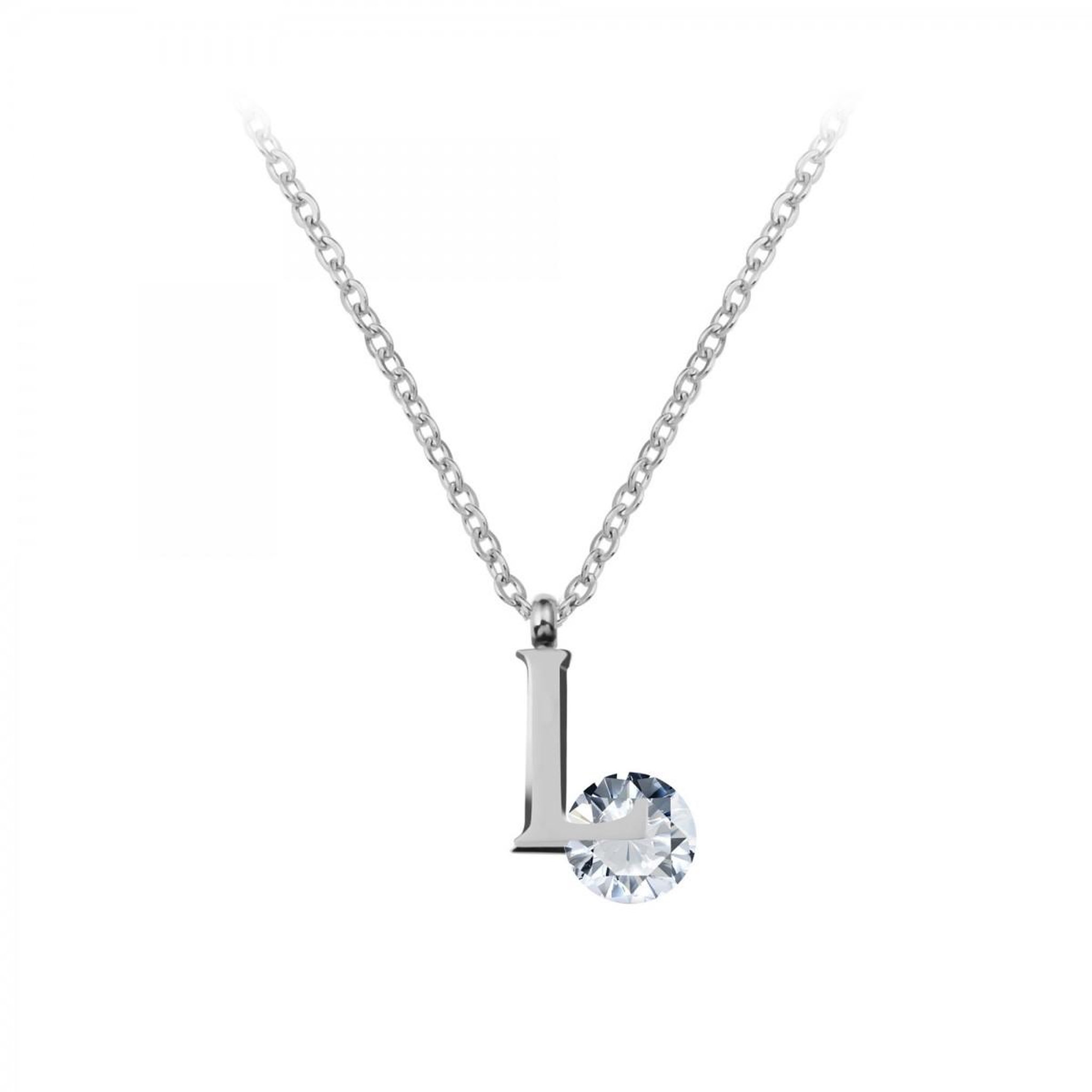 SC CRYSTAL Collier alphabet lettre L SC Crystal orné de cristaux scintillants