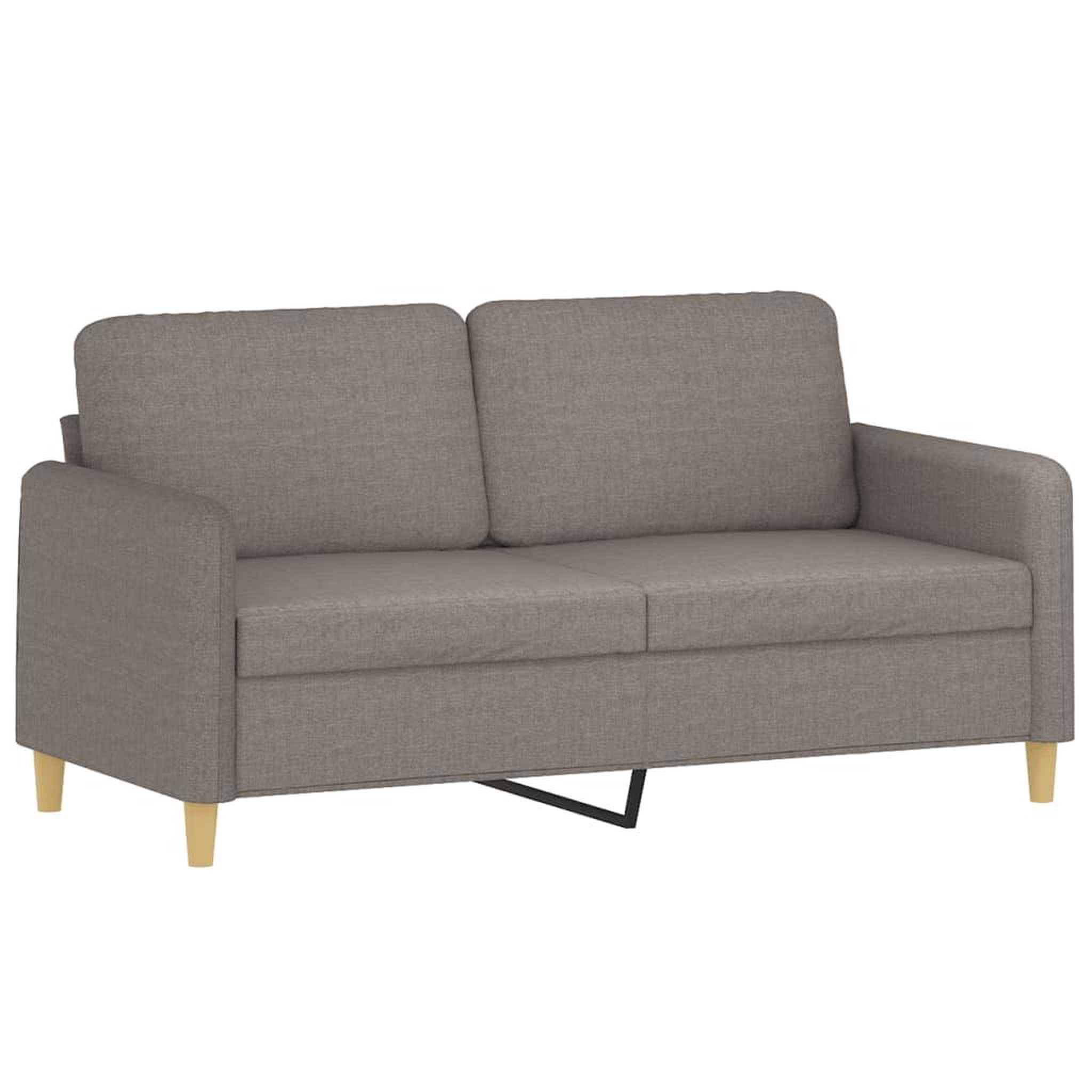 Voir la diapositive 4 : VIDAXL Ensemble de canapes 3 pcs avec coussins Taupe Tissu