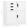 Voir la diapositive 6 : VIDAXL Armoire de bureau Blanc 90x40x102 cm Acier