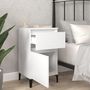 Voir la diapositive 3 : VIDAXL Table de chevet blanc 40x35x70 cm