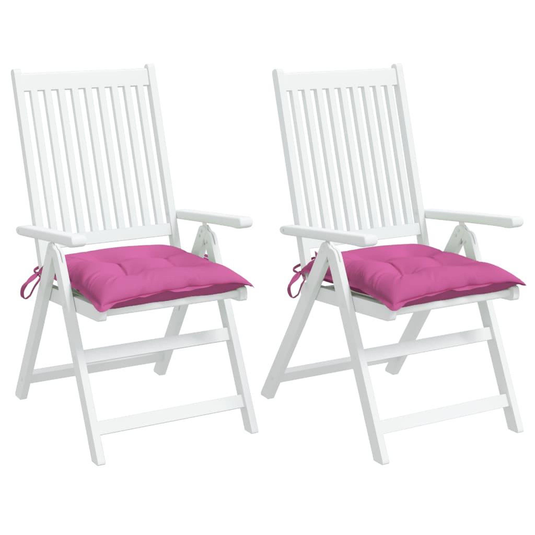 Voir la diapositive 4 : VIDAXL Coussins de chaise lot de 2 rose 40x40x7 cm tissu